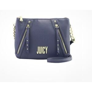 Juicy By Juicy Couture  Women Black Zippered Up Crossbody Bag  EUC